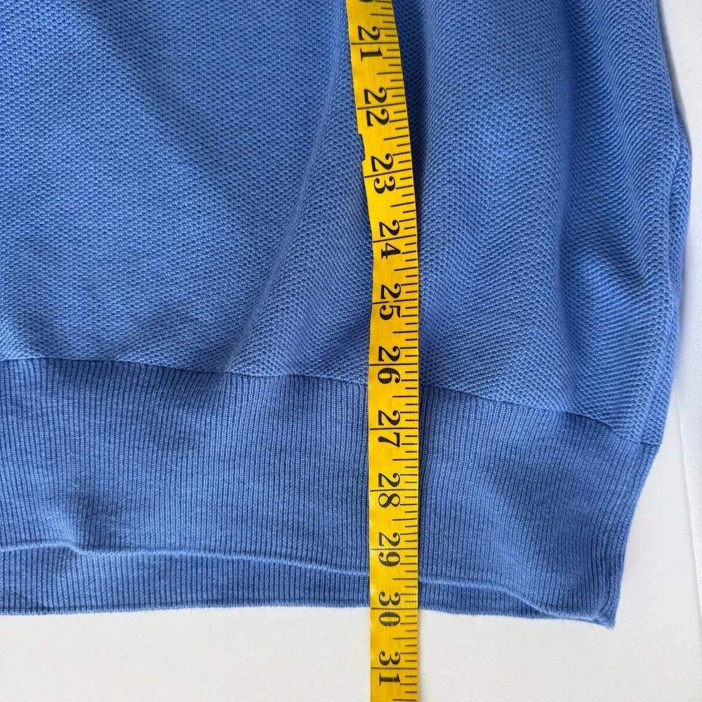 Polo Ralph Lauren  1/4 Zip Pullover Sweater Size 3XB Pima Cotton Blue Preppy